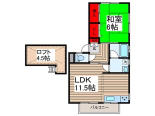 バ－ドキャビン平田の物件間取画像